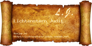 Lichtenstern Judit névjegykártya