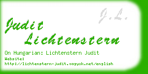 judit lichtenstern business card